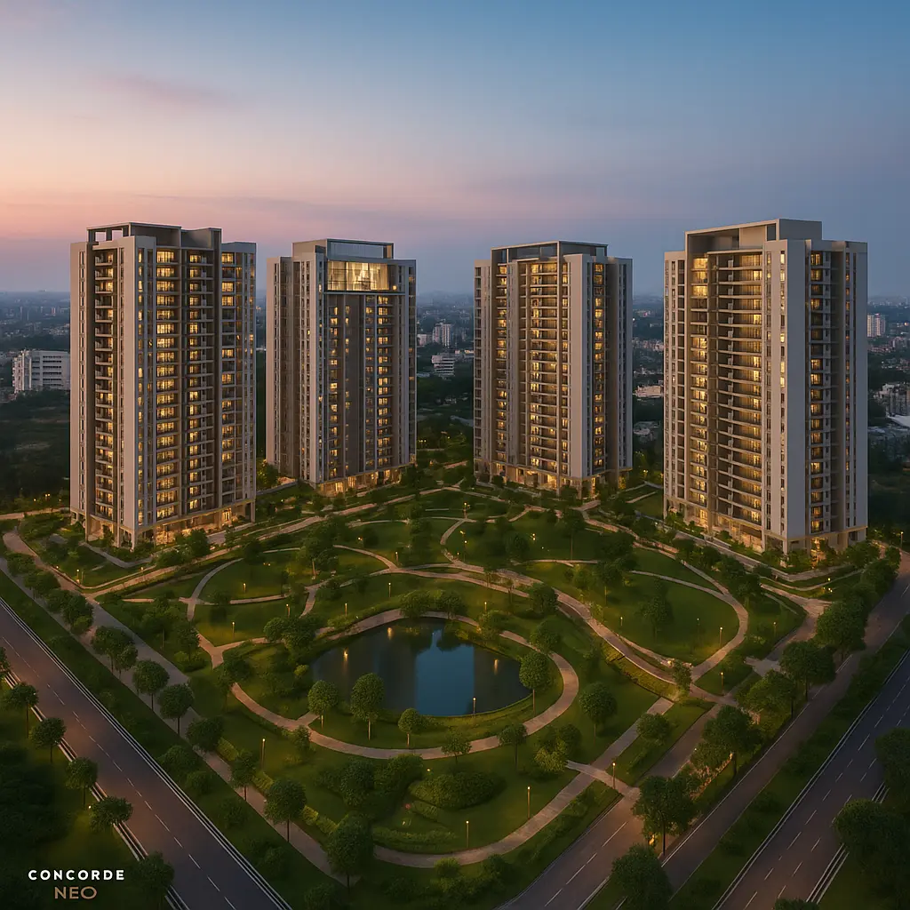 Luxury apartment exterior